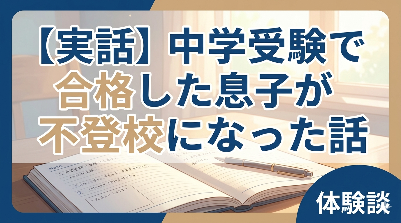 中学受験で合格した息子が不登校になった話のアイキャッチ画像