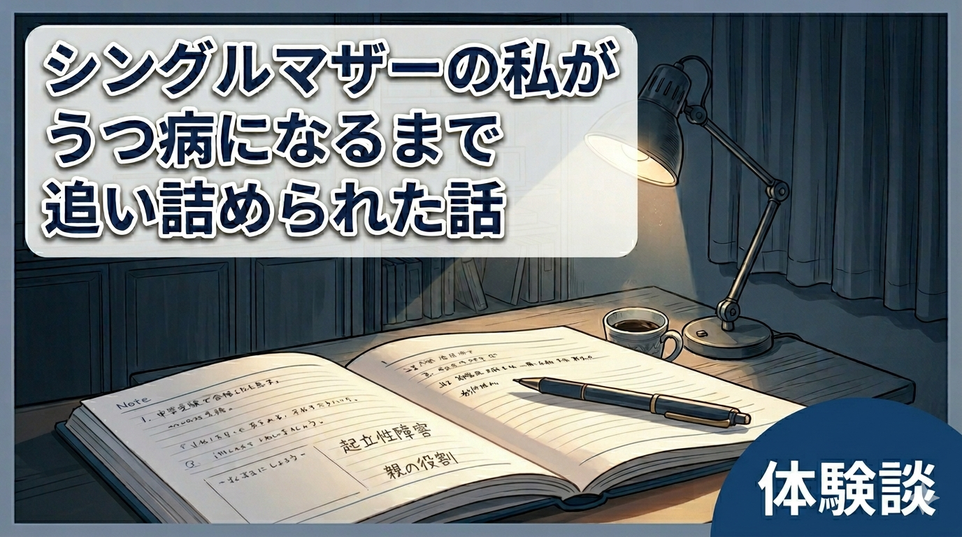 シングルマザーの私がうつ病になるまで追い詰められた話のアイキャッチ画像