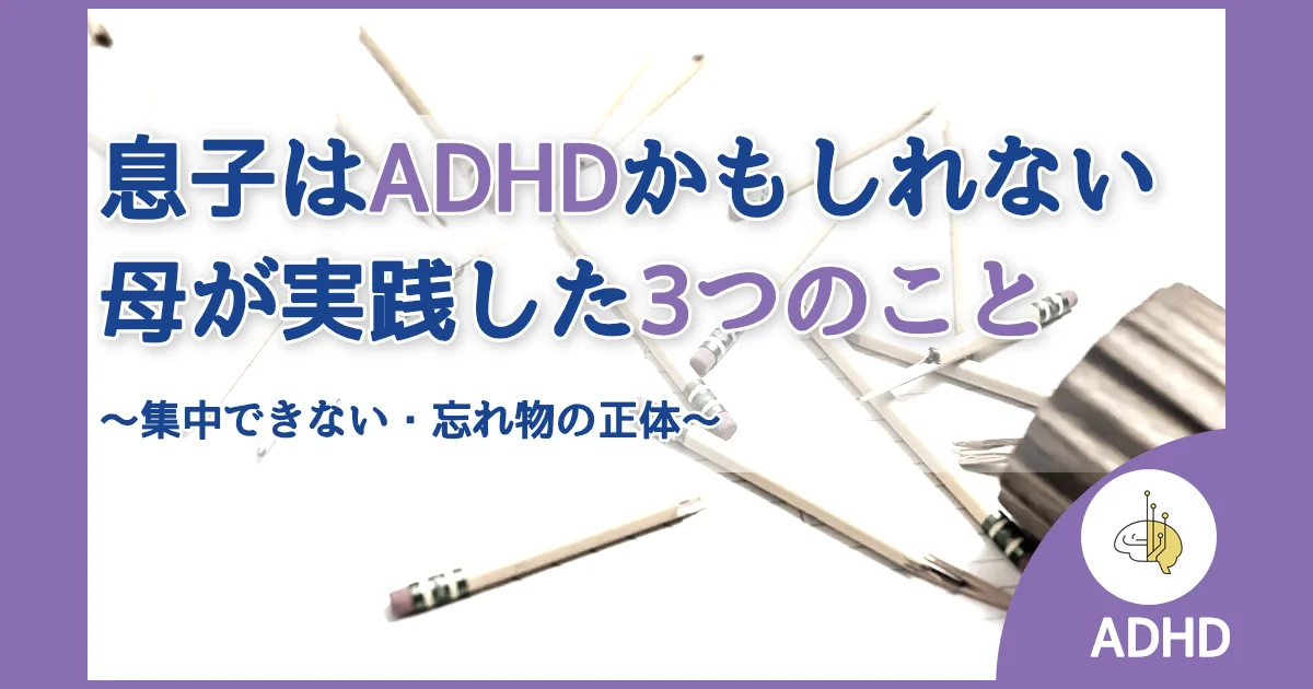 記事ID:289 息子はADHDかもしれない母が実践した3つのこと アイキャッチ（caseE版）