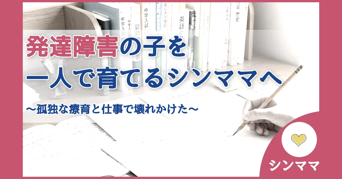記事ID:458 発達障害の子を一人で育てるシンママへ アイキャッチ（caseE版）